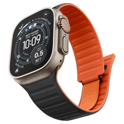 SPIGEN ATHLEX AIR M APPLE WATCH 8 / 9 / 10 / 11 / 12 / SE / ULTRA (44 / 45 / 46 / 49 MM) ACTIVE BLACK/ORANGE