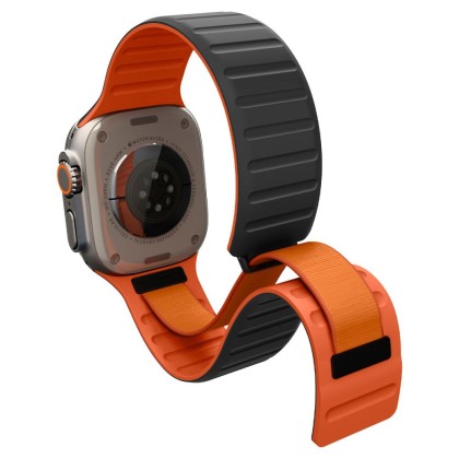 SPIGEN ATHLEX AIR M APPLE WATCH 8 / 9 / 10 / 11 / 12 / SE / ULTRA (44 / 45 / 46 / 49 MM) ACTIVE BLACK/ORANGE
