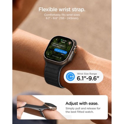 SPIGEN ATHLEX AIR M APPLE WATCH 8 / 9 / 10 / 11 / 12 / SE / ULTRA (44 / 45 / 46 / 49 MM) ACTIVE BLACK/GREY