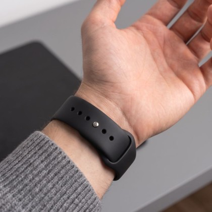 TECH-PROTECT SILICONE APPLE WATCH 8 / 9 / 10 / 11 / 12 / SE / ULTRA (44 / 45 / 46 / 49 MM) BLACK