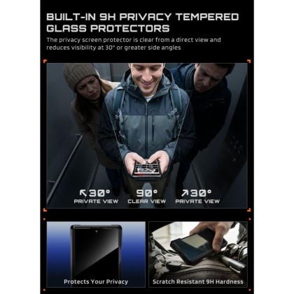 SUPCASE UB GRIP MAG MAGSAFE GALAXY Z FOLD 8 PRIVACY GLASS BLACK