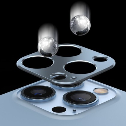Алуминиев протектор за обектив на камерата на iPhone 13 / 13 Mini от Hofi Alucam Pro+ - Черен