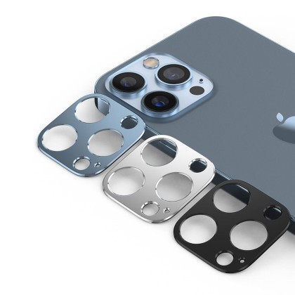 Алуминиев протектор за обектив на камерата на iPhone 13 Pro / 13 Pro Max от Hofi Alucam Pro+ - Син