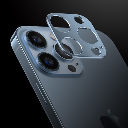 Алуминиев протектор за обектив на камерата на iPhone 13 Pro / 13 Pro Max от Hofi Alucam Pro+ - Син