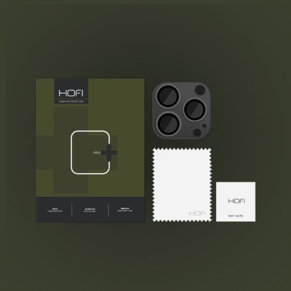 Протектор за камера на iPhone 14 Pro / 14 Pro Max от Hofi Fullcam Pro+ - Черен