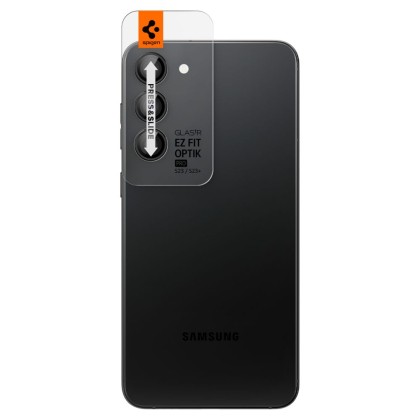 2 броя комплетки от протектори за обектви на камерата на Samsung Galaxy S23 / S23+ Plus от Spigen Optik Tr - Черен 