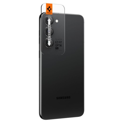 2 броя комплетки от протектори за обектви на камерата на Samsung Galaxy S23 / S23+ Plus от Spigen Optik Tr - Черен 