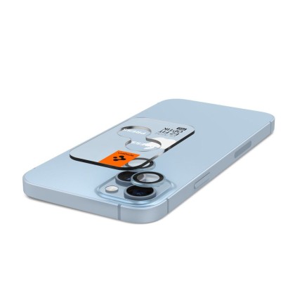 2 броя комплетки от протектори за обектви на камерата на iPhone 14 / 14 Plus от Spigen Optik Tr - Син 