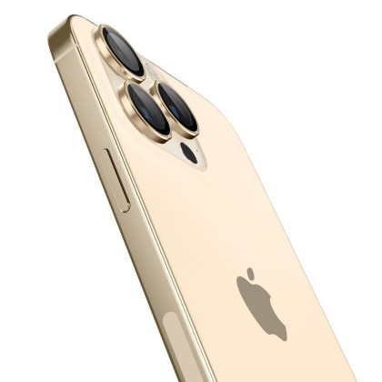 2 броя комплетки от протектори за обектви на камерата на iPhone 14 Pro / 14 Pro Max от Spigen Optik Tr - Gold 