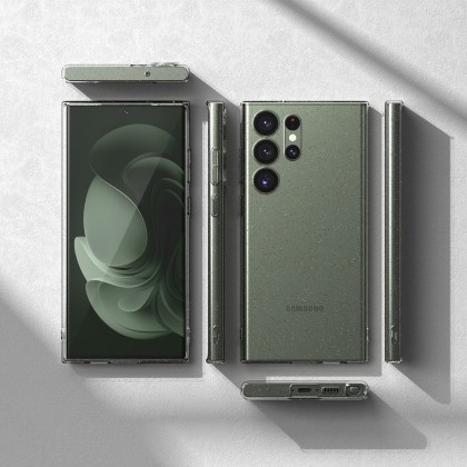 Тънък силиконов кейс за Samsung Galaxy S23 Ultra от Ringke Air - Прозрачен