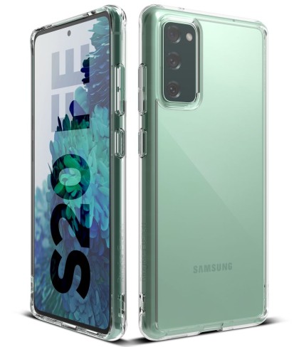 Удароустойчив твърд кейс за Samsung Galaxy S20 FE от Ringke Fusion - Прозрачен