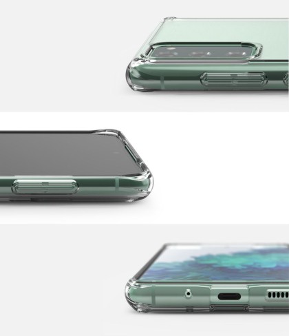 Удароустойчив твърд кейс за Samsung Galaxy S20 FE от Ringke Fusion - Прозрачен