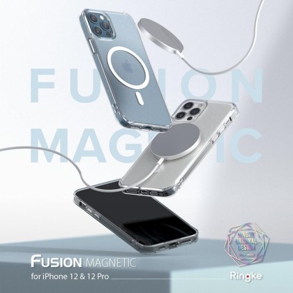 Удароустойчив твърд кейс с MagSafe за iPhone 12 / 12 Pro от Ringke Fusion Magnetic - Матов