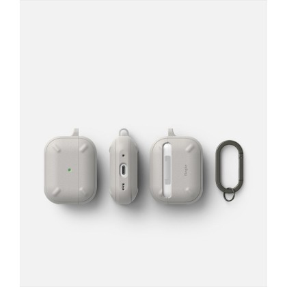 Силиконов калъф за слушалки Apple AirPods Pro 1 / 2 от Ringke Onyx - Warm Grey