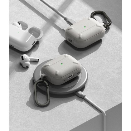 Силиконов калъф за слушалки Apple AirPods Pro 1 / 2 от Ringke Onyx - Warm Grey