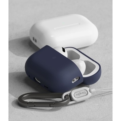 Силиконов калъф за слушалки Apple AirPods 4 от Ringke Silicone - Midnight Blue