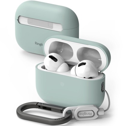 Силиконов калъф за слушалки Apple AirPods Pro 1 / 2 от Ringke Silicone - Seafoam