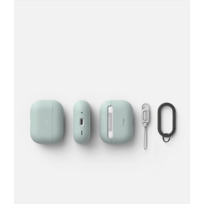 Силиконов калъф за слушалки Apple AirPods Pro 1 / 2 от Ringke Silicone - Seafoam