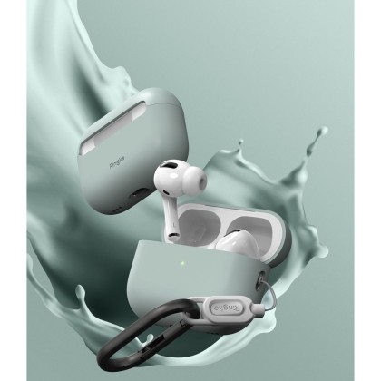 Силиконов калъф за слушалки Apple AirPods Pro 1 / 2 от Ringke Silicone - Seafoam