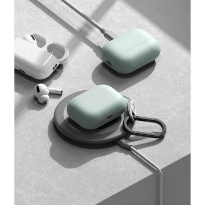 Силиконов калъф за слушалки Apple AirPods Pro 1 / 2 от Ringke Silicone - Seafoam