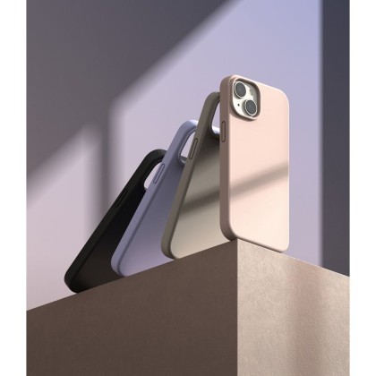 Силиконов кейс за iPhone 14 Plus / 15 Plus от Ringke Silicone Magnetic - Черен