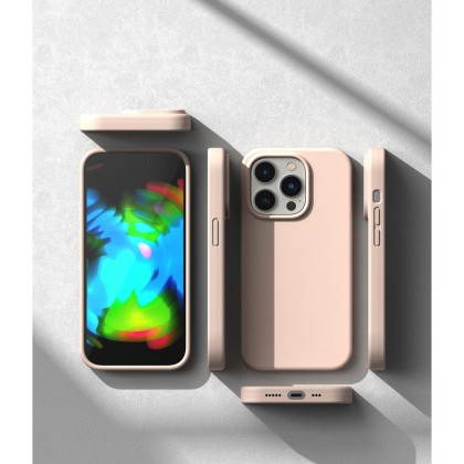 Силиконов кейс за iPhone 14 Pro от Ringke Silicone Magnetic - Pink Sand