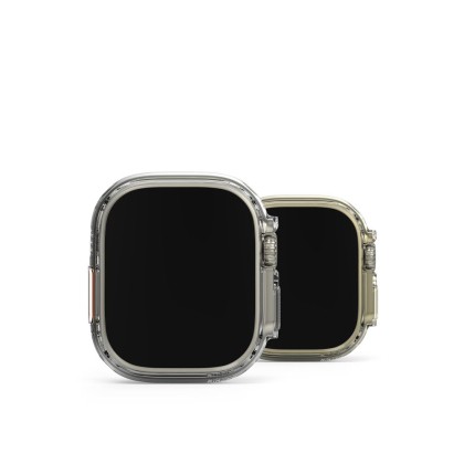 2 бр. тънки калъфи за Apple Watch Ultra (49mm) от Ringke Slim 2-Pack - Прозрачен и Titanium Grey