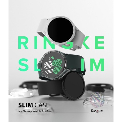 2 бр. тънки калъфи за Samsung Galaxy Watch 4 (44mm) от Ringke Slim 2-Pack - Прозрачен и черен
