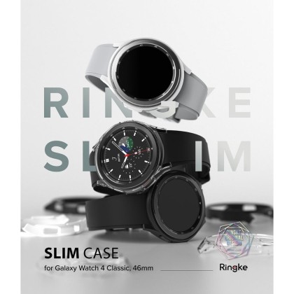 2 бр. тънки калъфи за Samsung Galaxy Watch 4 Classic (46mm) от Ringke Slim 2-Pack - Прозрачен и черен
