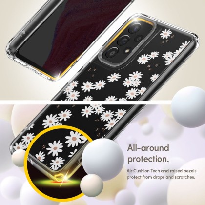 Удароустойчив кейс за Samsung Galaxy A53 5G от Spigen Cyrill Cecile - White Daisy