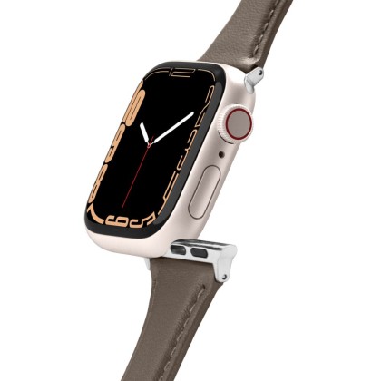 Кожена каишка за Apple Watch 4/5/6/7/8/9/SE (40/41 mm) от Spigen Cyrill Kajuk - Khaki