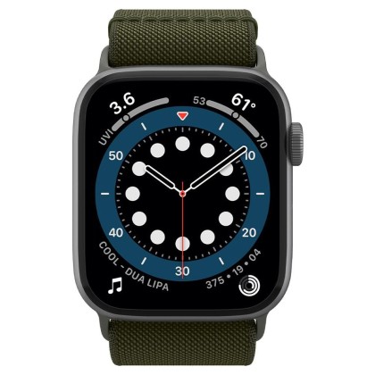 Текстилна каишка за Apple Watch 4 / 5 / 6 / 7 / 8 / SE / Ultra 1/2 (42/44/45/49 mm) от Spigen Fit Lite - Khaki