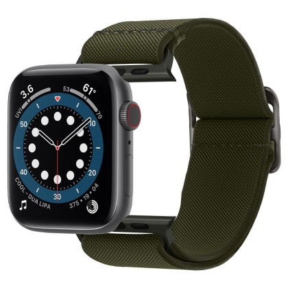 Текстилна каишка за Apple Watch 4 / 5 / 6 / 7 / 8 / SE / Ultra 1/2 (42/44/45/49 mm) от Spigen Fit Lite - Khaki