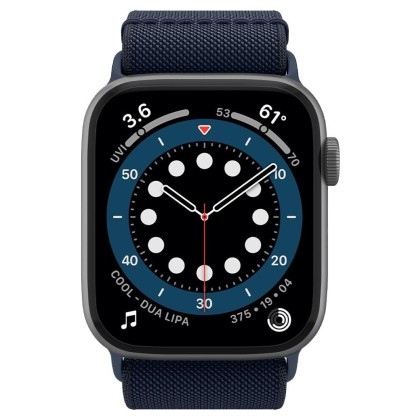 Текстилна каишка за Apple Watch 4 / 5 / 6 / 7 / 8 / SE / Ultra 1/2 (42/44/45/49 mm) от Spigen Fit Lite - Navy