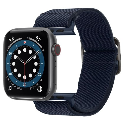 Текстилна каишка за Apple Watch 4 / 5 / 6 / 7 / 8 / SE / Ultra 1/2 (42/44/45/49 mm) от Spigen Fit Lite - Navy