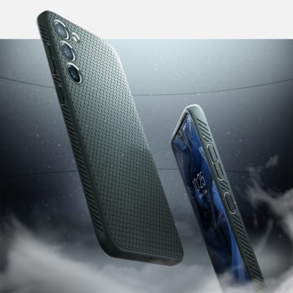 Удароустойчив, силиконов кейс за Samsung Galaxy S23 от Spigen Liquid Air - Abyss Green