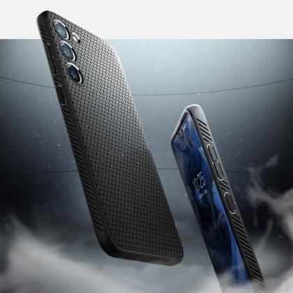 Удароустойчив, силиконов кейс за Samsung Galaxy S23 от Spigen Liquid Air - Черен