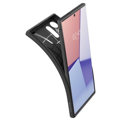 Удароустойчив, силиконов кейс за Samsung Galaxy S23 Ultra от Spigen Liquid Air - Черен
