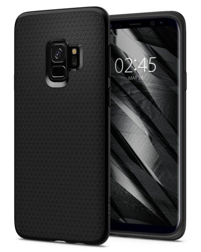 Удароустойчив, силиконов кейс за Samsung Galaxy S9 от Spigen Liquid Air - Черен