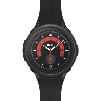 Удароустойчив калъф за Samsung Galaxy Watch 5 Pro (45mm) от Spigen Liquid Air - Черен мат 