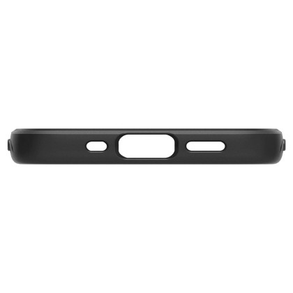 Удароустойчив, силиконов кейс за iPhone 12 Mini от Spigen Liquid Air - Черен