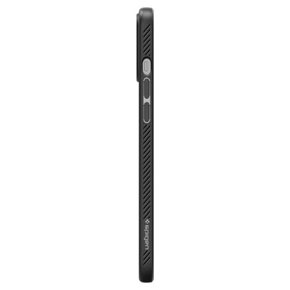 Удароустойчив, силиконов кейс за iPhone 12 / 12 Pro от Spigen Liquid Air - Черен