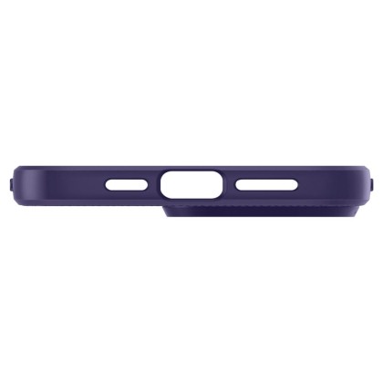 Удароустойчив, силиконов кейс за iPhone 14 Pro от Spigen Liquid Air - Deep Purple