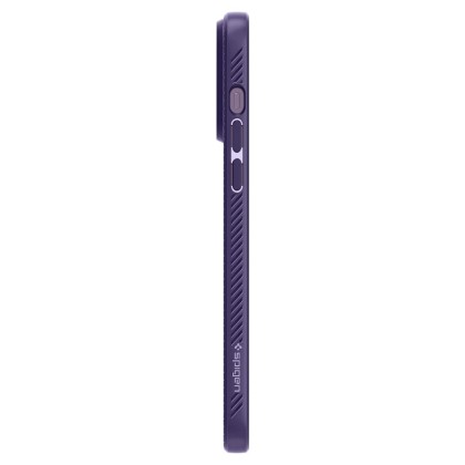 Удароустойчив, силиконов кейс за iPhone 14 Pro Max от Spigen Liquid Air - Deep Purple