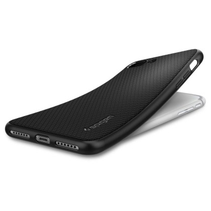 Удароустойчив, силиконов кейс за iPhone 7 Plus / 8 Plus от Spigen Liquid Air - Черен
