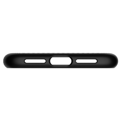 Удароустойчив, силиконов кейс за iPhone XR от Spigen Liquid Air - Черен