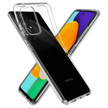 Удароустойчив, силиконов кейс за Samsung Galaxy A52 / A52s от Spigen Liquid Crystal - Прозрачен