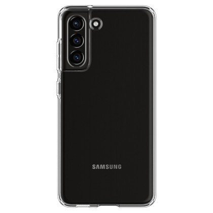 Удароустойчив, силиконов кейс за Samsung Galaxy S21 FE от Spigen Liquid Crystal - Прозрачен