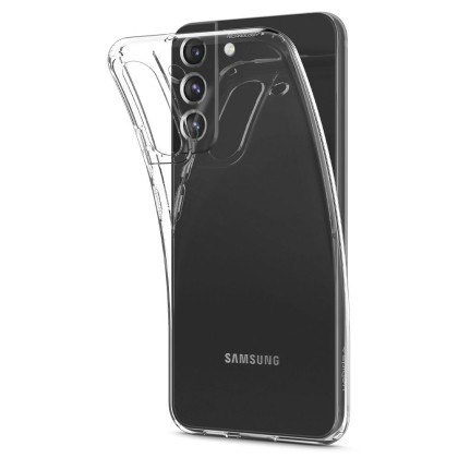 Удароустойчив, силиконов кейс за Samsung Galaxy S22 от Spigen Liquid Crystal - Прозрачен