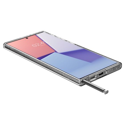 Удароустойчив, силиконов кейс за Samsung Galaxy S23 Ultra от Spigen Liquid Crystal - Glitter Crystal